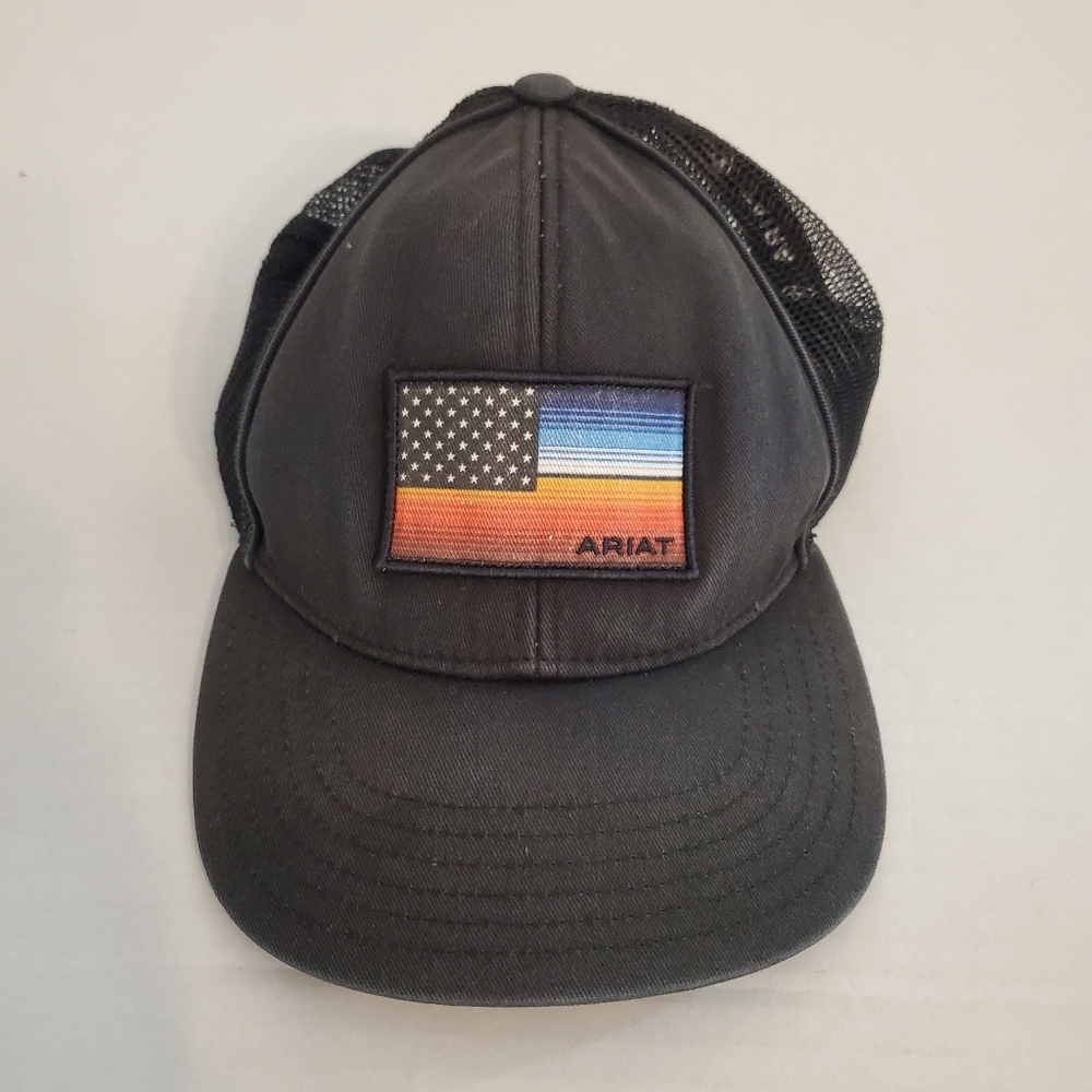 Ariat Men's Serape Flag Patch Trucker Cap Black